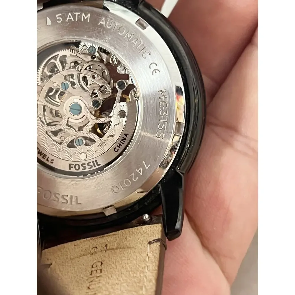 Fossil Men's Townsman ME3155 Automatic Watch, Skeleton Dial